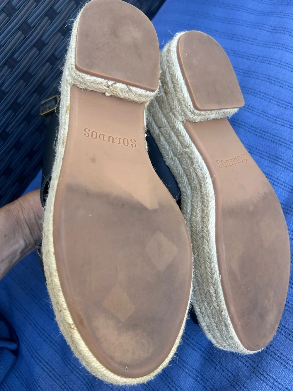 Soludos Amalfi Platform Heel Espadrille Sandals Size 10